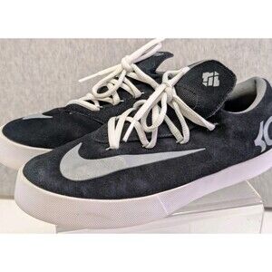 NIKE KD Vulc Black Suede Cool Grey Skate Sneakers Boys Youth 5.5Y/Womens 7